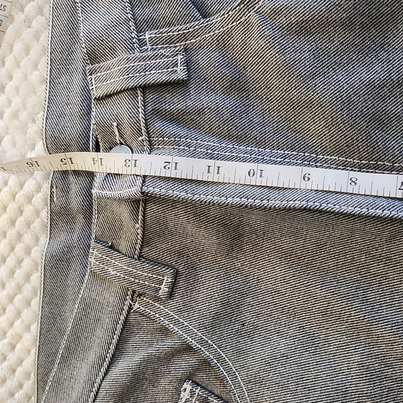 GALAPO DEAD STOCK MENS CARPENTER JEANS SIZE 34 100% cotton DENIM - Picture 8 of 10